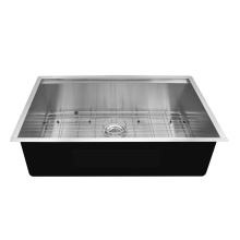 Aquacubic Modern Hand Made Single Bowl Handmade Undermount Kitchen Workstation Sink with drainboard